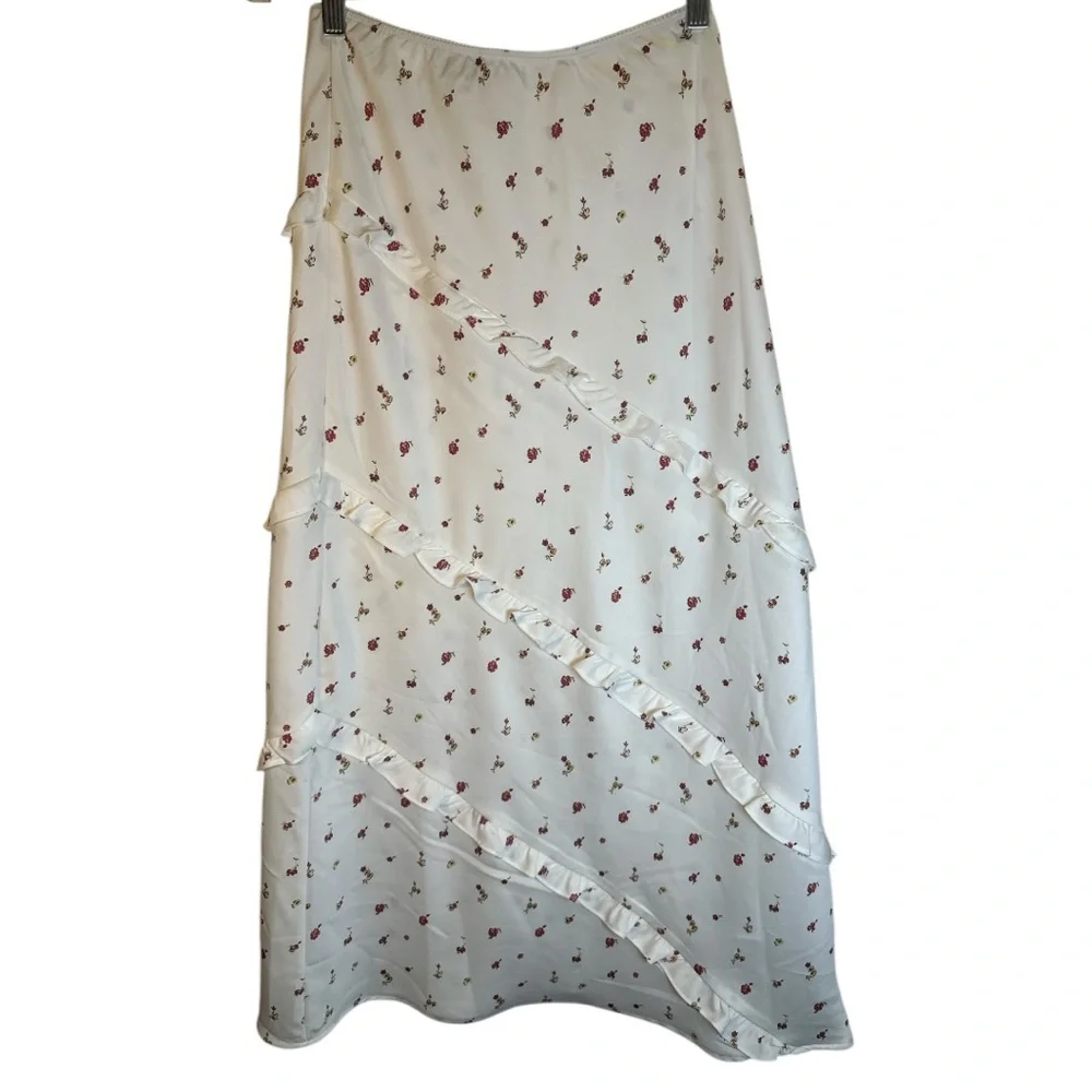 And Now This Asymmetrical Ruffled Maxi Skirt NWOT - Picture 6 of 10